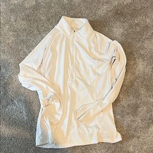 Athleta Cream Quarter-Zip Pullover